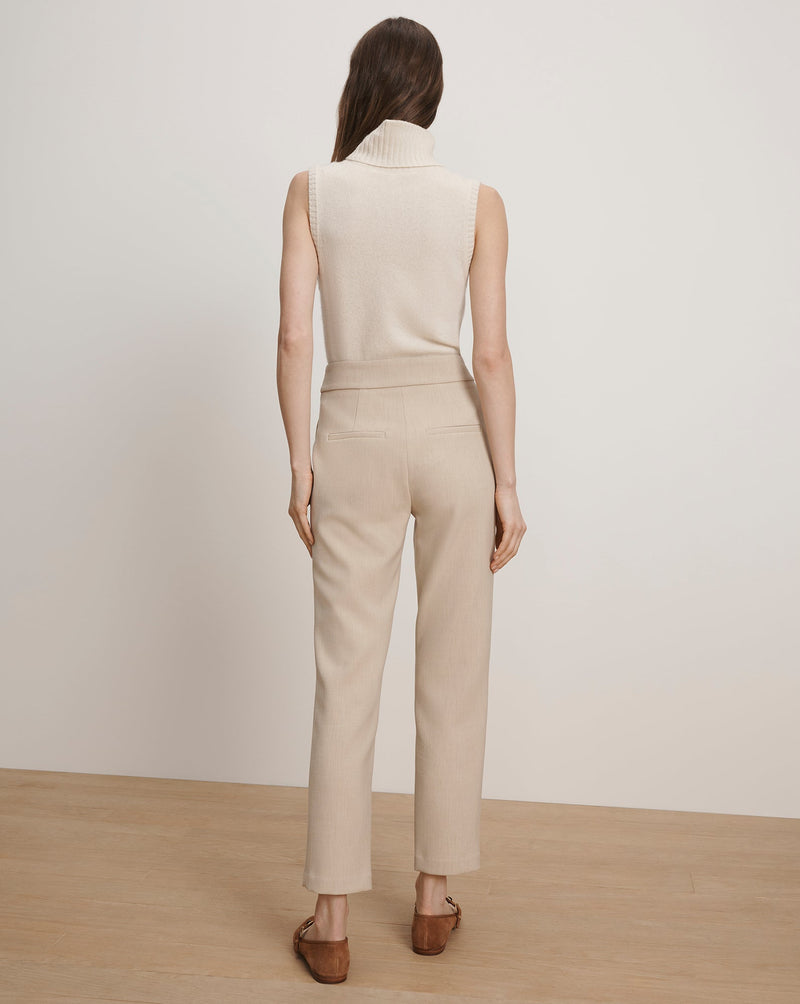 Renzo Slim-Leg Pant Heathered Sand-Veronica Beard-Tocca Finita