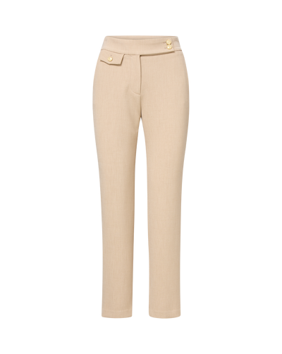 Renzo Slim-Leg Pant Heathered Sand-Veronica Beard-Tocca Finita