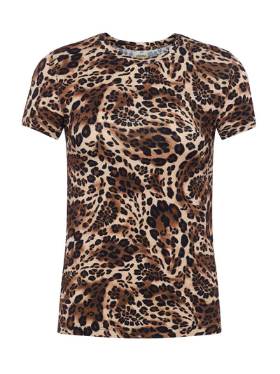 Ressi Fitted Tee Cinnamon Swirl Paisley Leopard-L'Agence-Tocca Finita