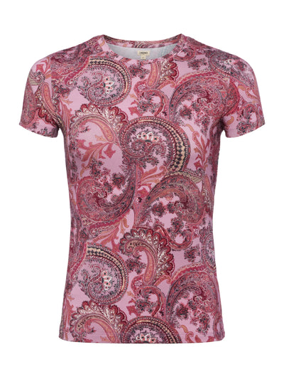 Ressi Paisley Crew T-Shirt Mauve Multi-L'Agence-Tocca Finita