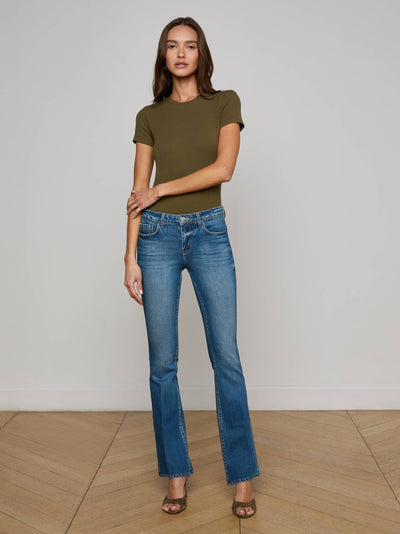 Ressi S/S Crew Neck Pine Tee-L'Agence-Tocca Finita