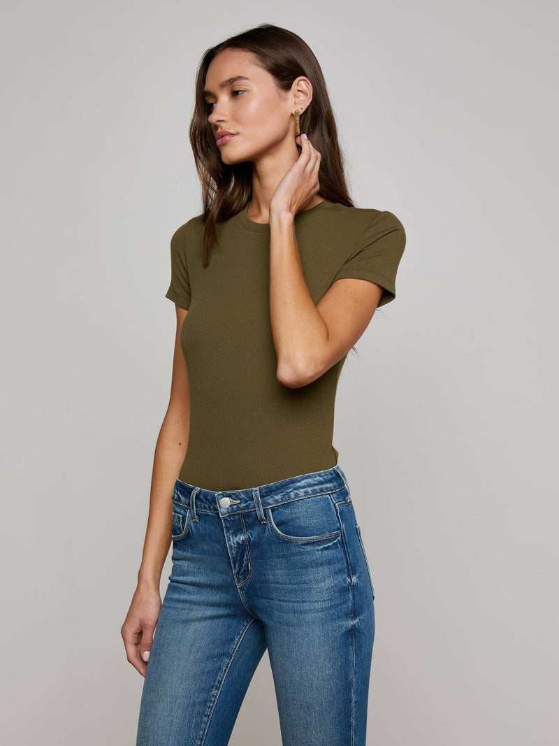 Ressi S/S Crew Neck Pine Tee-L&