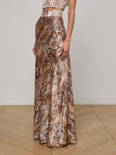 Ryker Silk Maxi Skirt Western Snake-L'Agence-Tocca Finita