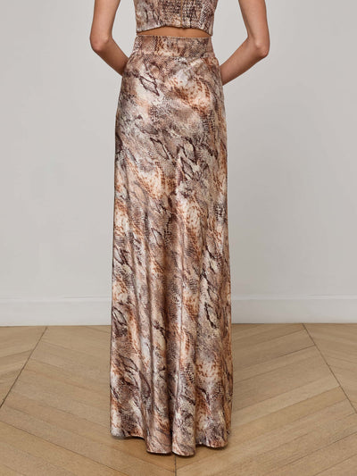 Ryker Silk Maxi Skirt Western Snake-L'Agence-Tocca Finita