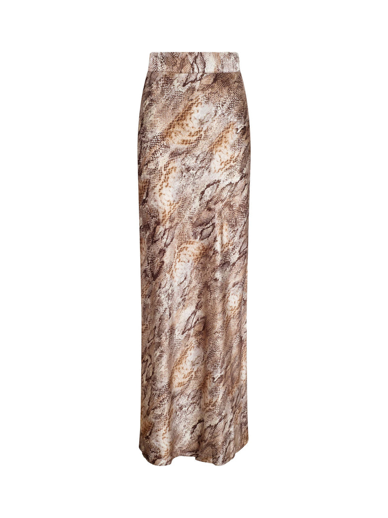 Ryker Silk Maxi Skirt Western Snake-L&