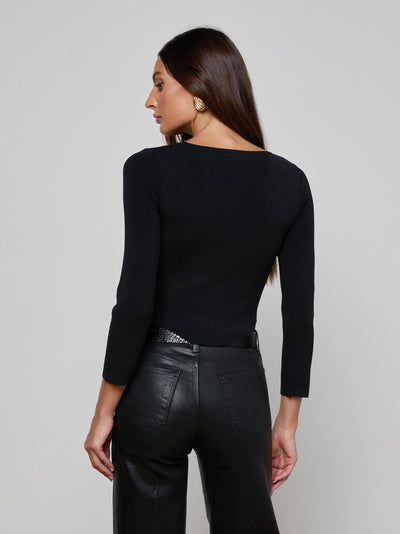 Sasha Top Black/Gold-L'Agence-Tocca Finita