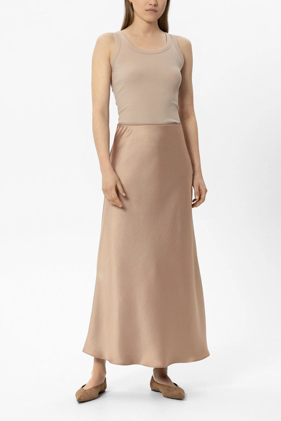 Satin-Rock Skirt Nude-Luisa Cerano-Tocca Finita