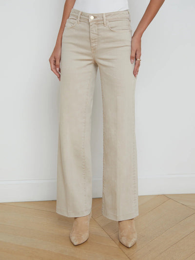 Scottie Wide Leg In Biscuit-L'Agence-Tocca Finita