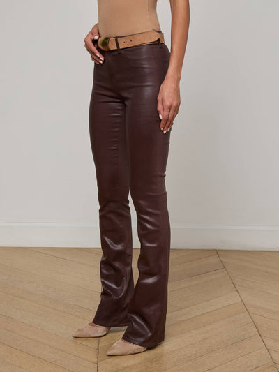 Selma Coated Bootcut Jean Chocolate Coated-L'Agence-Tocca Finita