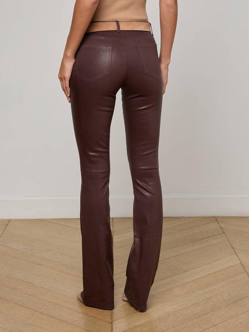 Selma Coated Bootcut Jean Chocolate Coated-L&