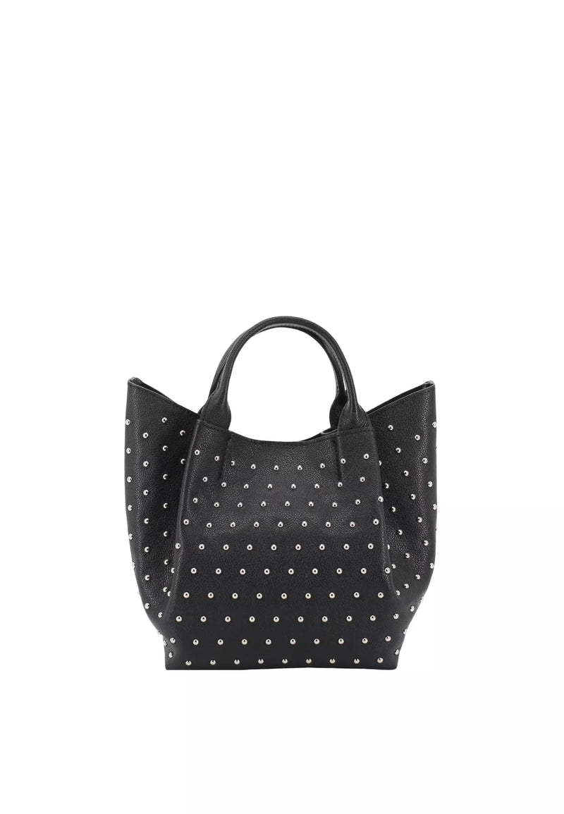 Shopper ESSENTIAL Small Leather Agave Standard Black/Nickel-Abro-Tocca Finita