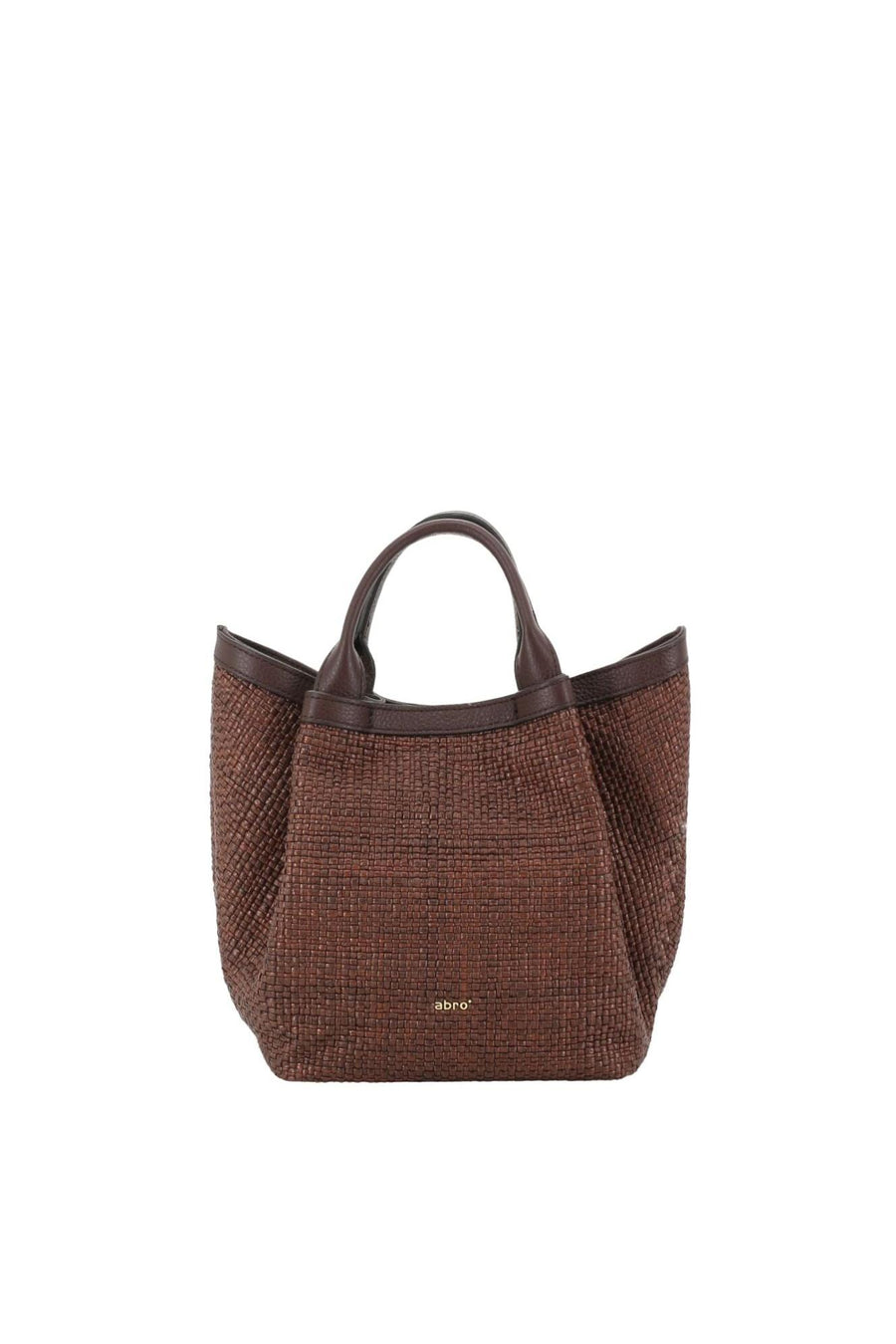 Shopper Essential Small Raffia Intreccio Standard Wood-Abro-Tocca Finita
