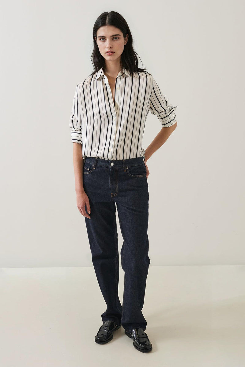 Silk Satin Relaxed Shirt-Patrick Assaraf-Tocca Finita