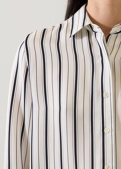 Silk Satin Relaxed Shirt-Patrick Assaraf-Tocca Finita