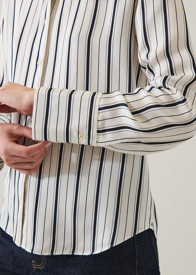 Silk Satin Relaxed Shirt-Patrick Assaraf-Tocca Finita