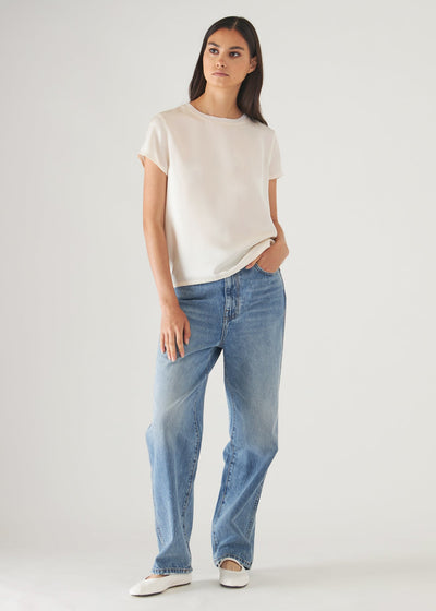 Silk Short Sleeve Crewneck-Patrick Assaraf-Tocca Finita