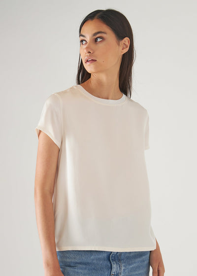 Silk Short Sleeve Crewneck-Patrick Assaraf-Tocca Finita