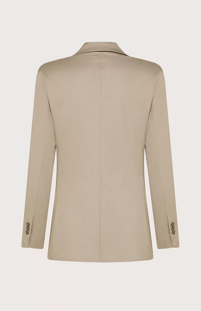 Single Breasted Jacket In Stretch Satin Cotton-Seventy-Tocca Finita