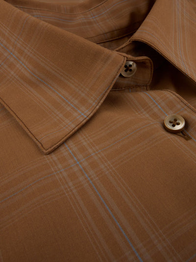 Siri Light brown Merino Wool Shirt-Stenstroms-Tocca Finita
