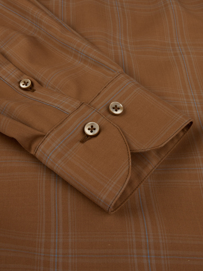 Siri Light brown Merino Wool Shirt-Stenstroms-Tocca Finita
