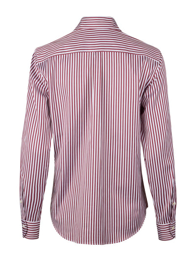 Siri Red Striped Stretch Shirt-Stenstroms-Tocca Finita