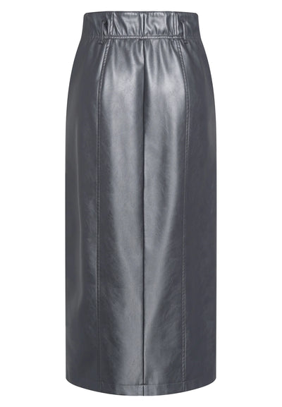 Skirt In Vegan Leather Charcoal Varied-Marc Aurel-Tocca Finita