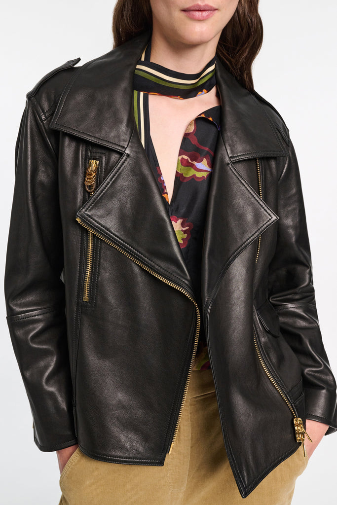 Sleek Statement Leather Jacket - Dorothee Schumacher – Tocca Finita
