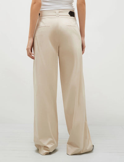 Soraia Stretch Satin Pant in Sand-Marella-Tocca Finita