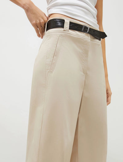 Soraia Stretch Satin Pant in Sand-Marella-Tocca Finita