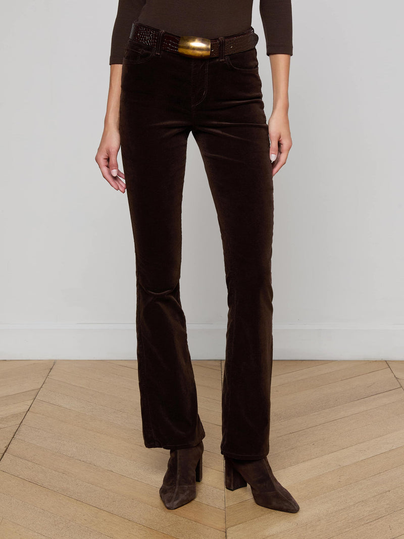 Stevie Velvet Jean Coffee Bean-L&