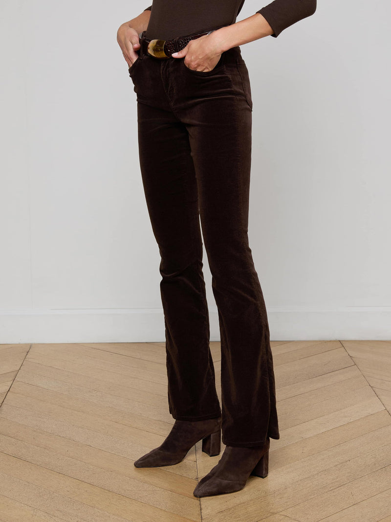 Stevie Velvet Jean Coffee Bean-L&