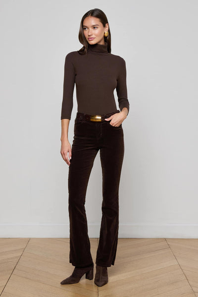 Stevie Velvet Jean Coffee Bean-L'Agence-Tocca Finita