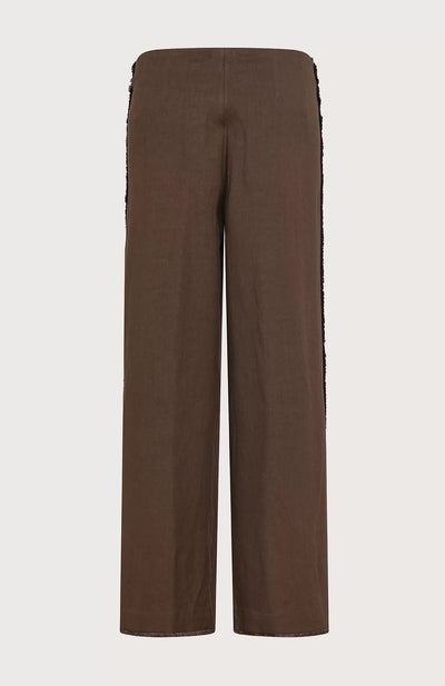 Straight-Leg Trousers in Stretch Cotton Linen-Seventy-Tocca Finita