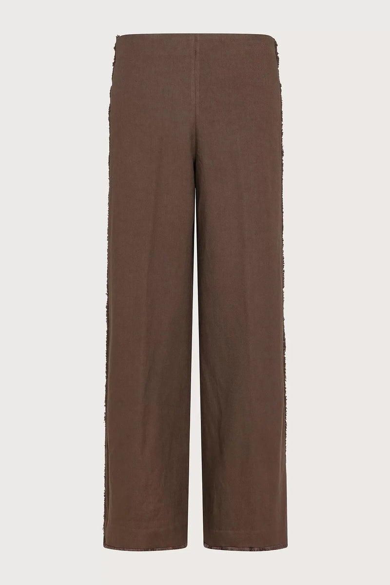 Straight-Leg Trousers in Stretch Cotton Linen-Seventy-Tocca Finita