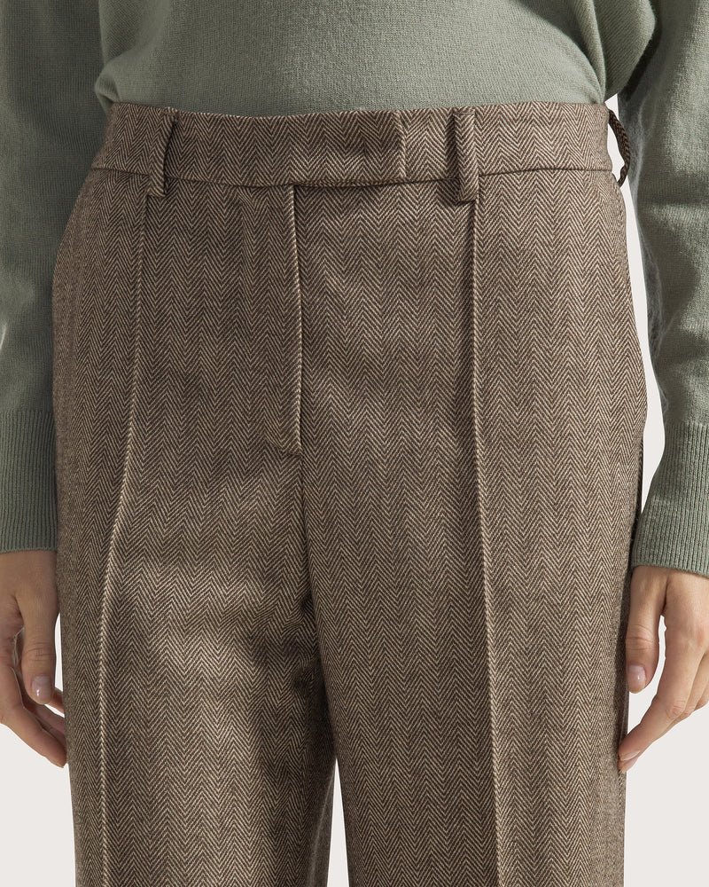 Straight Leg Weave Pants Dove Grey-Seventy-Tocca Finita