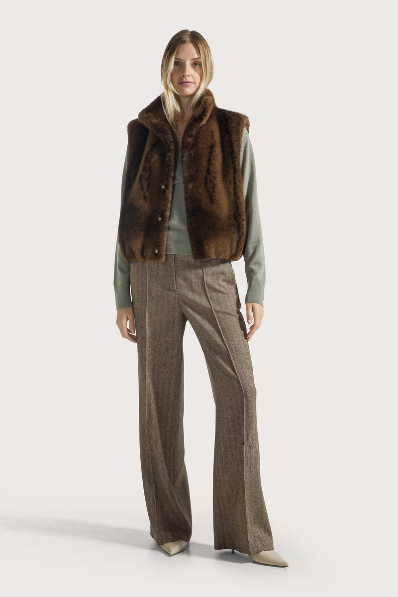 Straight Leg Weave Pants Dove Grey-Seventy-Tocca Finita