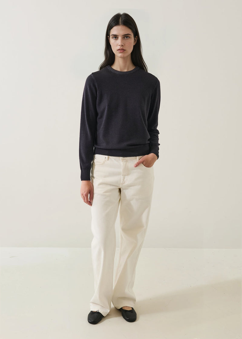 Superfine Merino Vintage Classic Crewneck Mountain-Patrick Assaraf-Tocca Finita