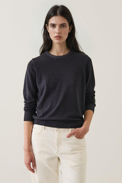 Superfine Merino Vintage Classic Crewneck Mountain-Patrick Assaraf-Tocca Finita