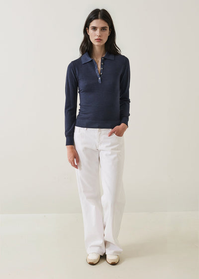 Superfine Merino Vintage Fitted Polo Rhino-Patrick Assaraf-Tocca Finita