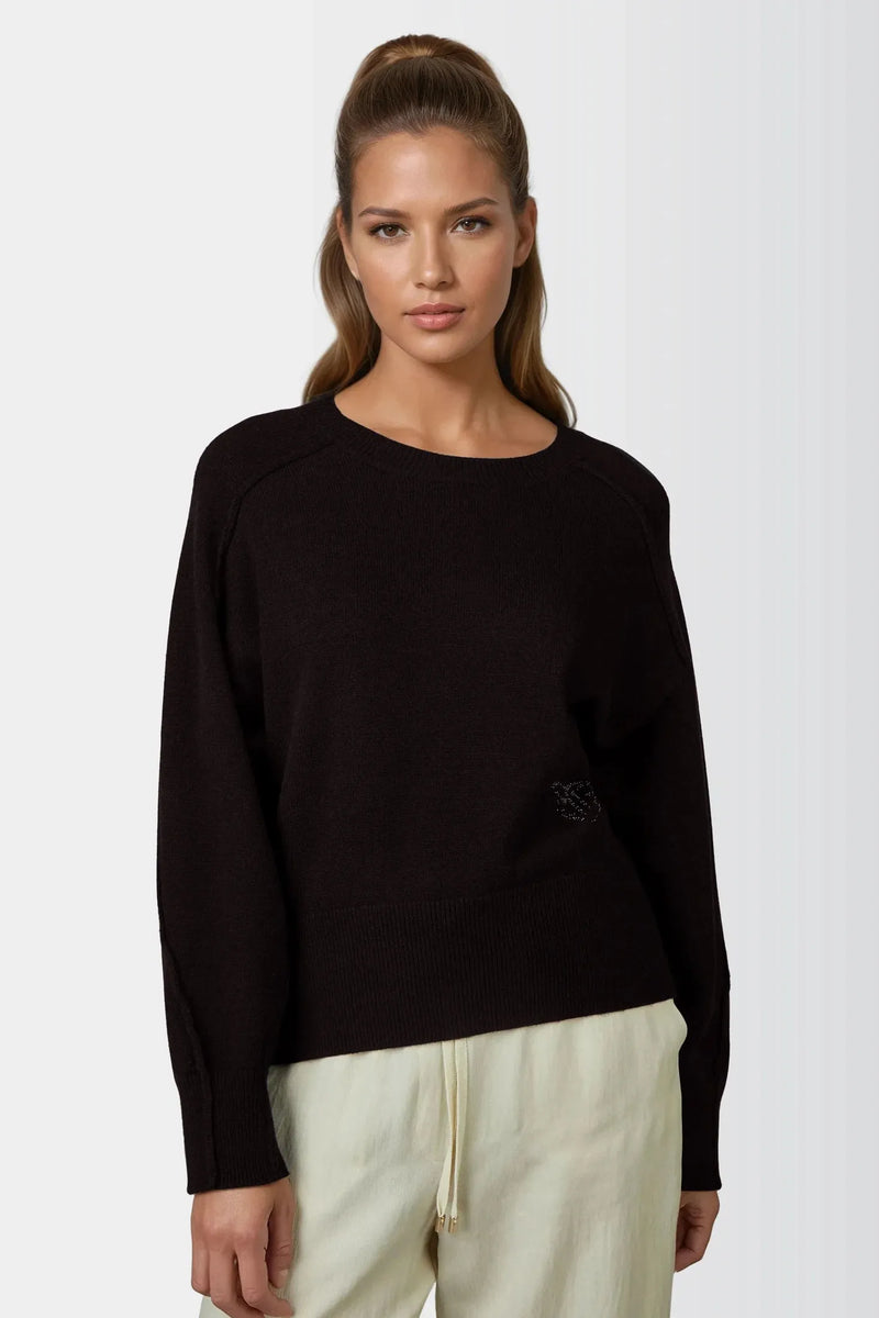 Sweatshirt-Style Sweater Black-Marc Aurel-Tocca Finita