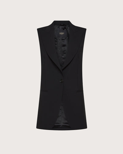 Tailored Vest In Cool Wool Black-Seventy-Tocca Finita