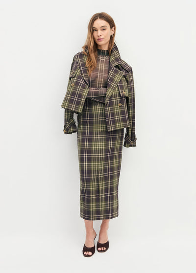 The Cropped Charles Trench Countryside Plaid-Favourite Daughter-Tocca Finita