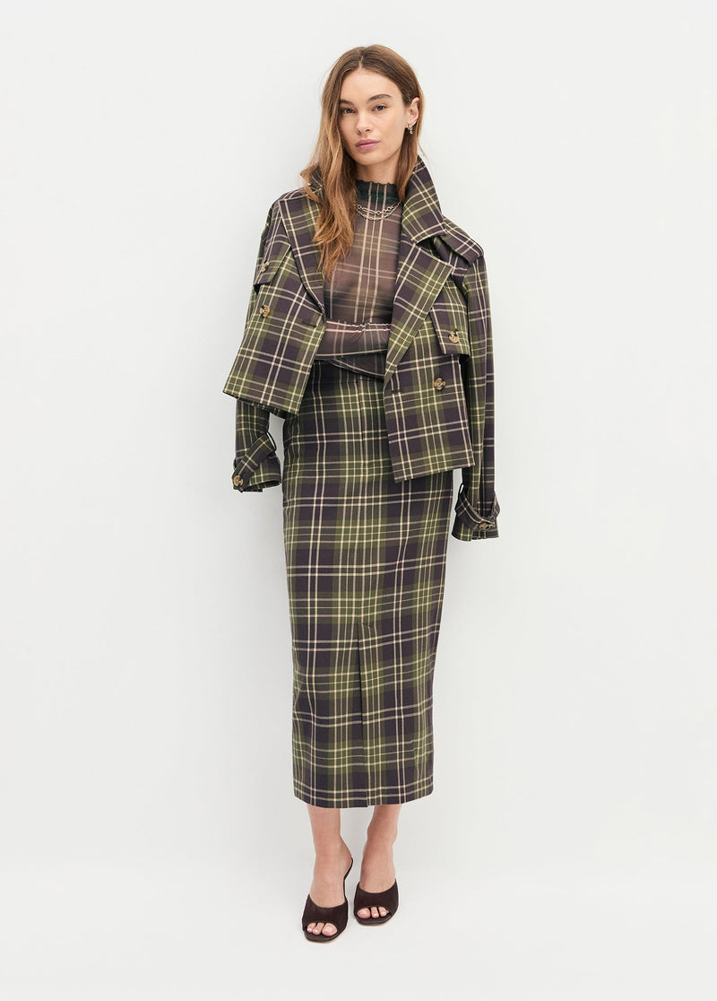 The Cropped Charles Trench Countryside Plaid-Favourite Daughter-Tocca Finita
