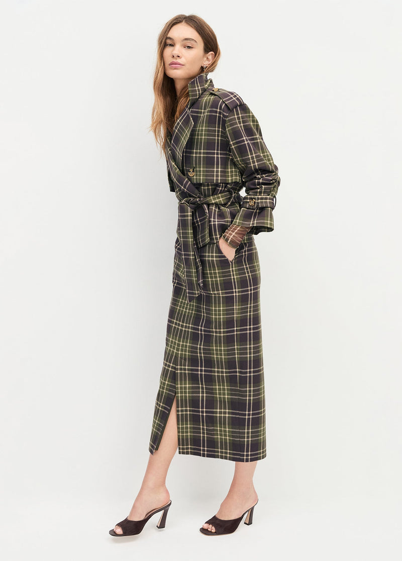 The Cropped Charles Trench Countryside Plaid-Favourite Daughter-Tocca Finita