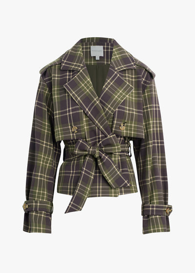 The Cropped Charles Trench Countryside Plaid-Favourite Daughter-Tocca Finita