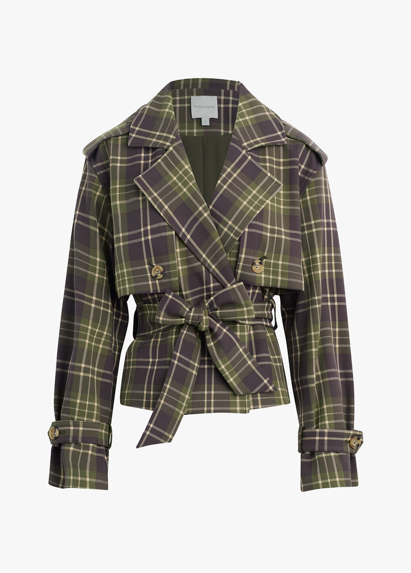 The Cropped Charles Trench Countryside Plaid-Favourite Daughter-Tocca Finita