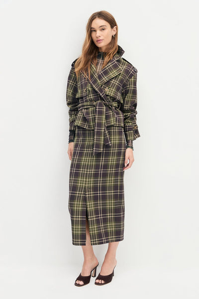 The Cropped Charles Trench Countryside Plaid-Favourite Daughter-Tocca Finita