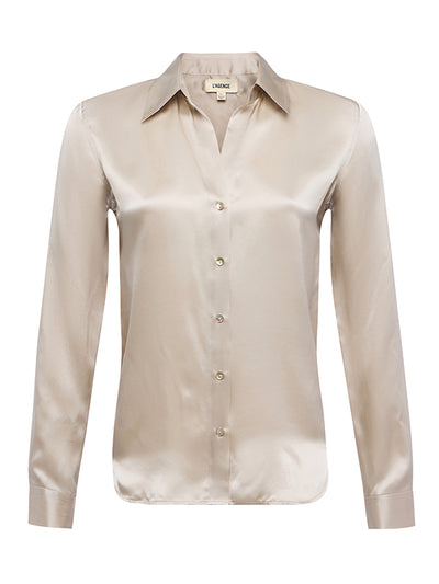 Tyler Long Sleeve Blouse Smoke Grey-L'Agence-Tocca Finita
