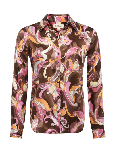 Tyler Silk Blouse Abstract Paisley-L'Agence-Tocca Finita