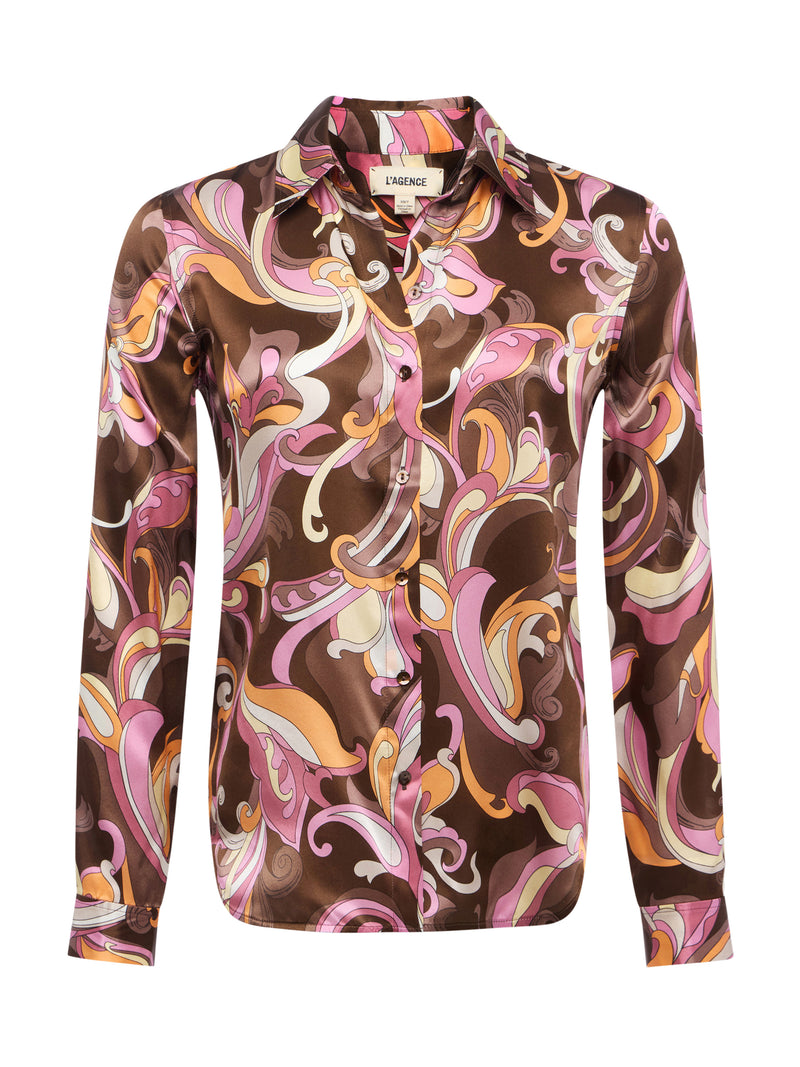 Tyler Silk Blouse Abstract Paisley-L&